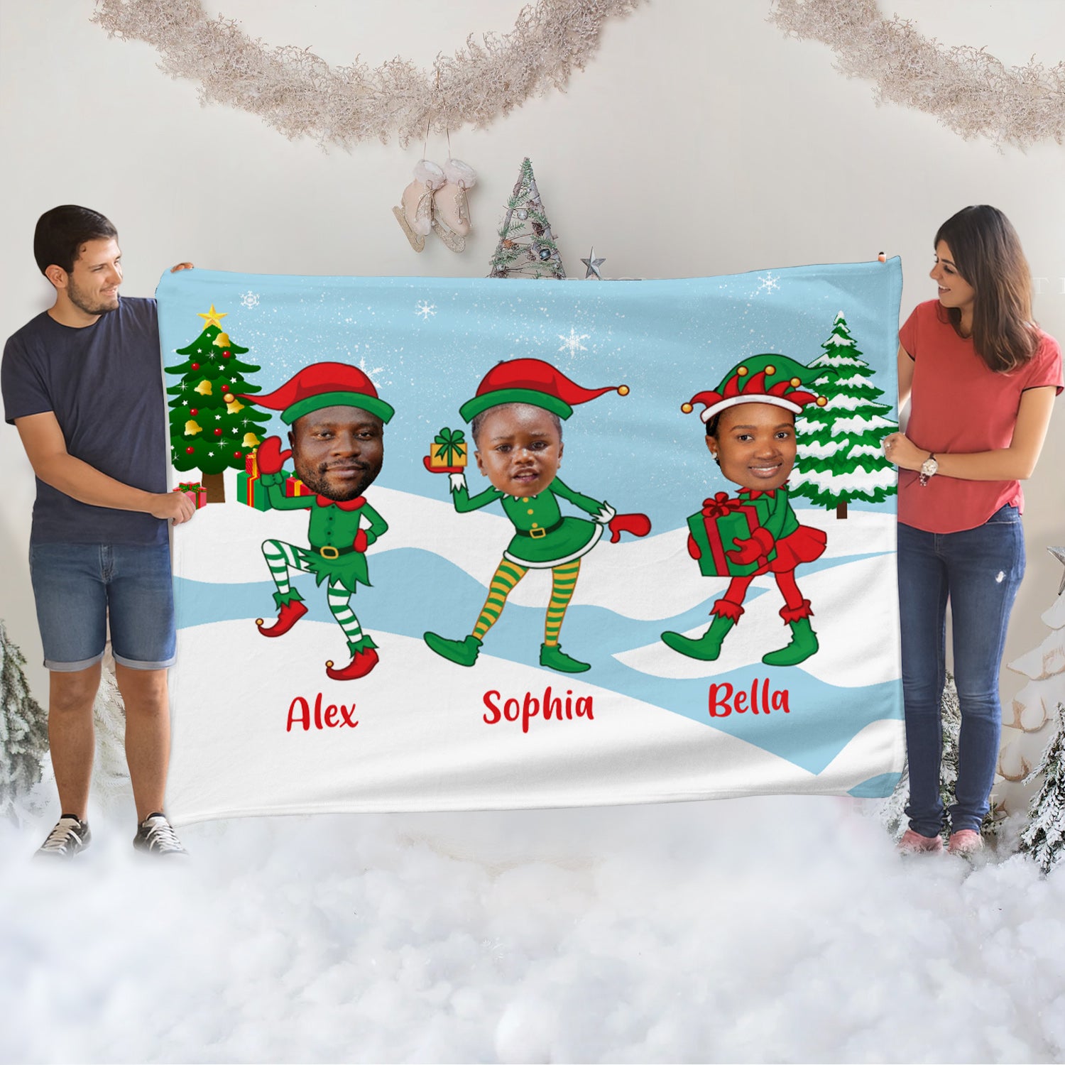 ELF Family Cozy Fleece Blanket – 60 x 80