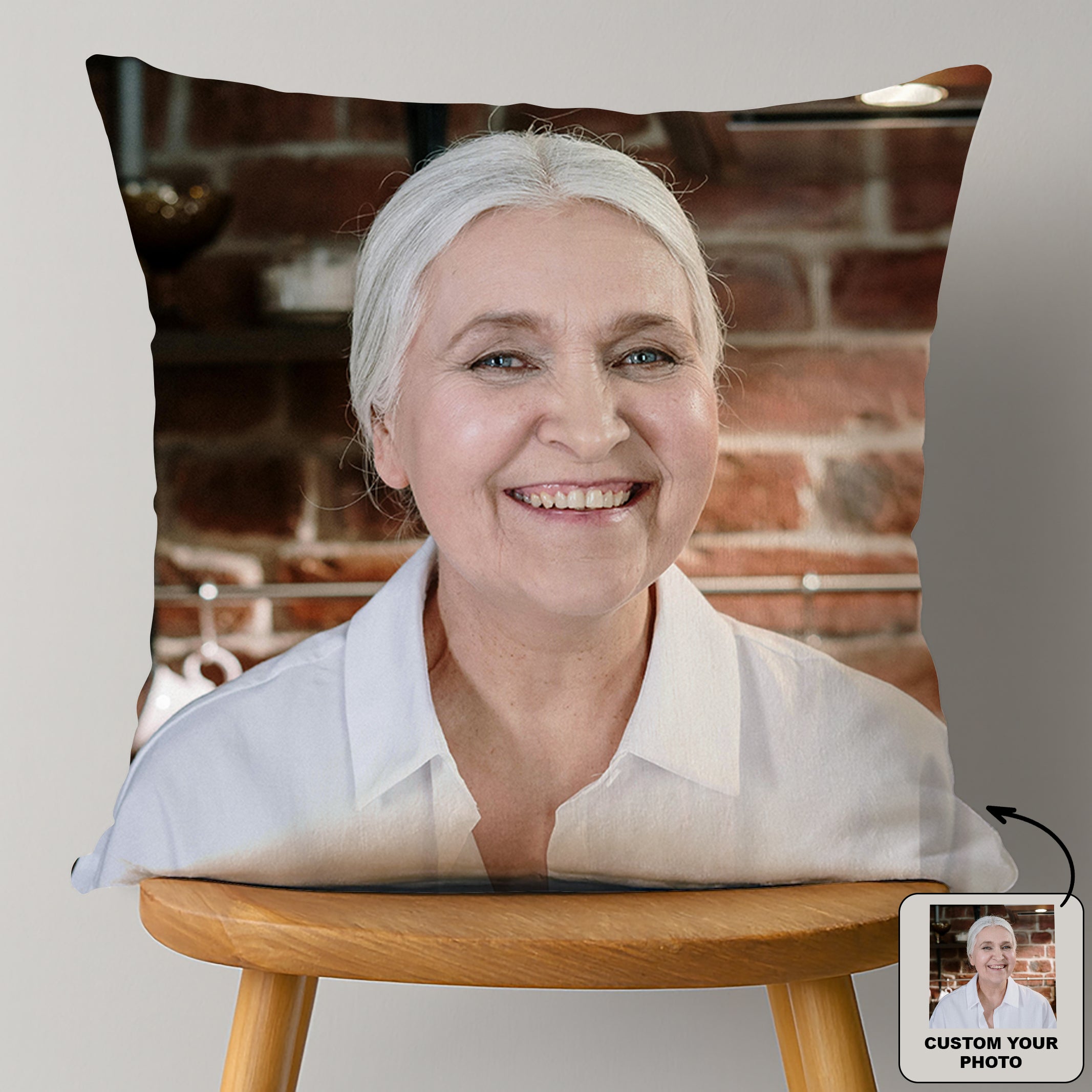 Personalized Photo Spun Polyester Square Pillow