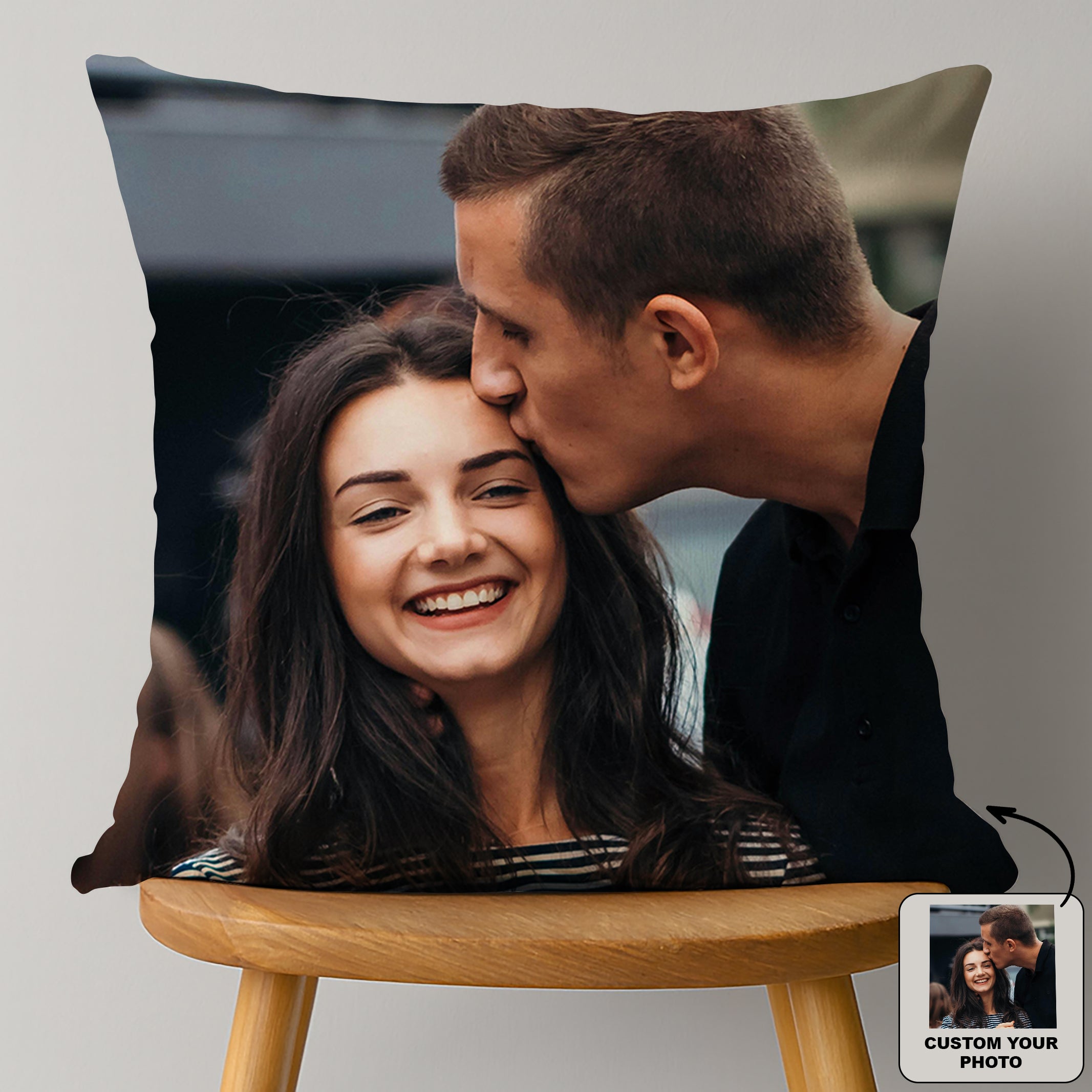 Personalized Photo Spun Polyester Square Pillow