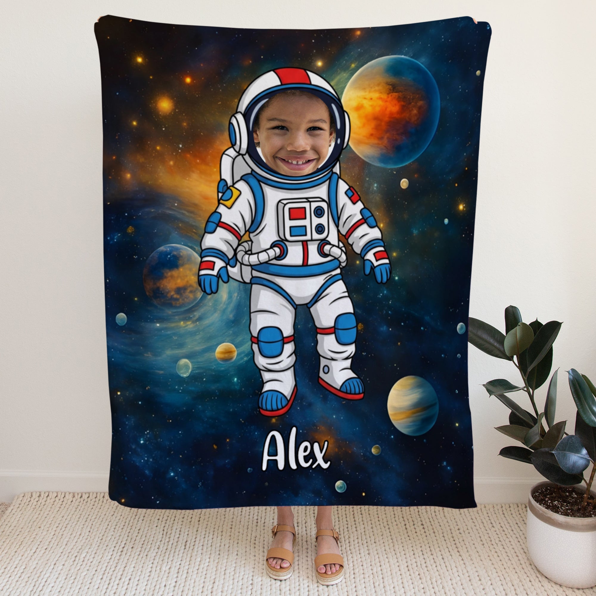 Astronaut Cozy Fleece Blanket – 60 x 80