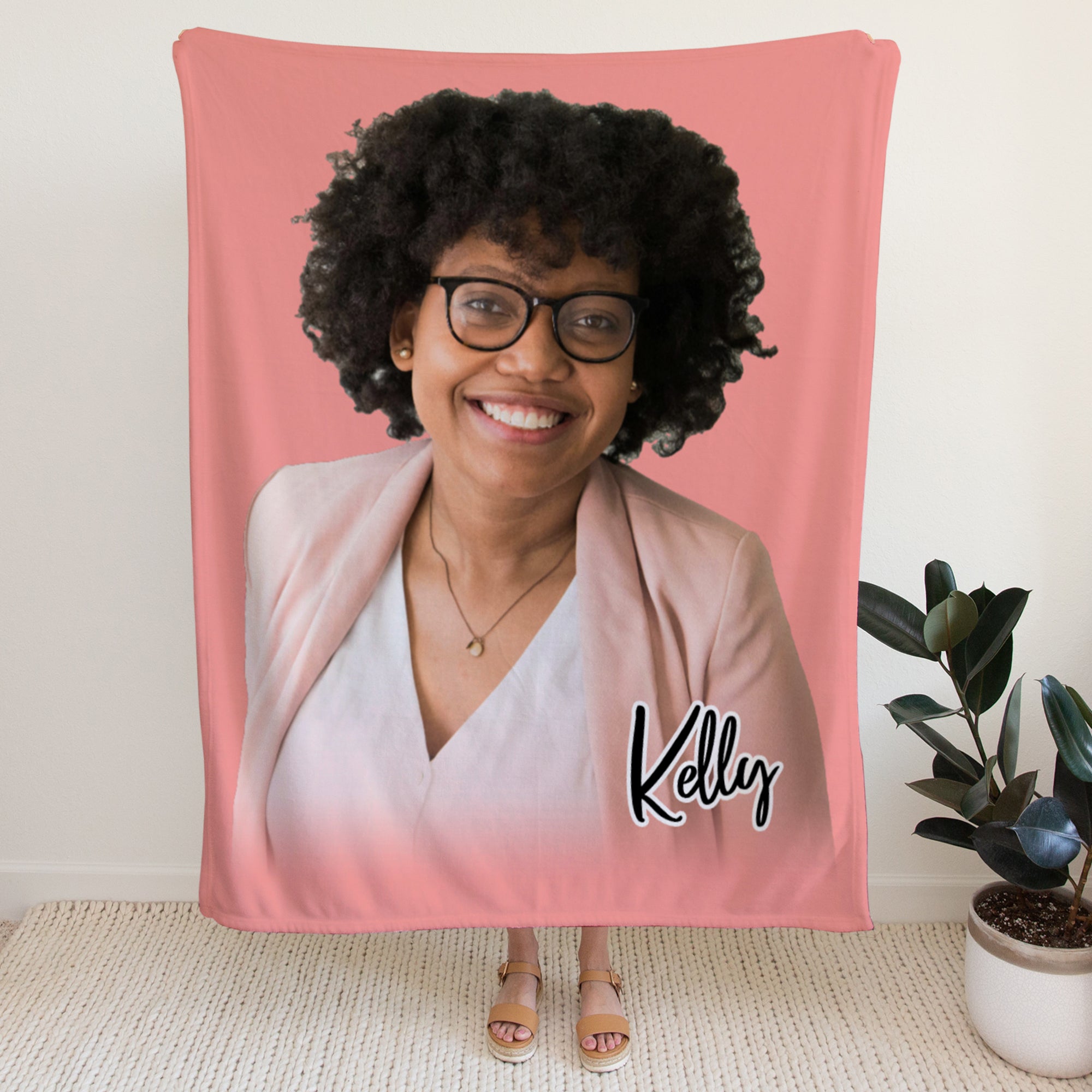 Custom Photo Cozy Fleece Blanket – 60 x 80