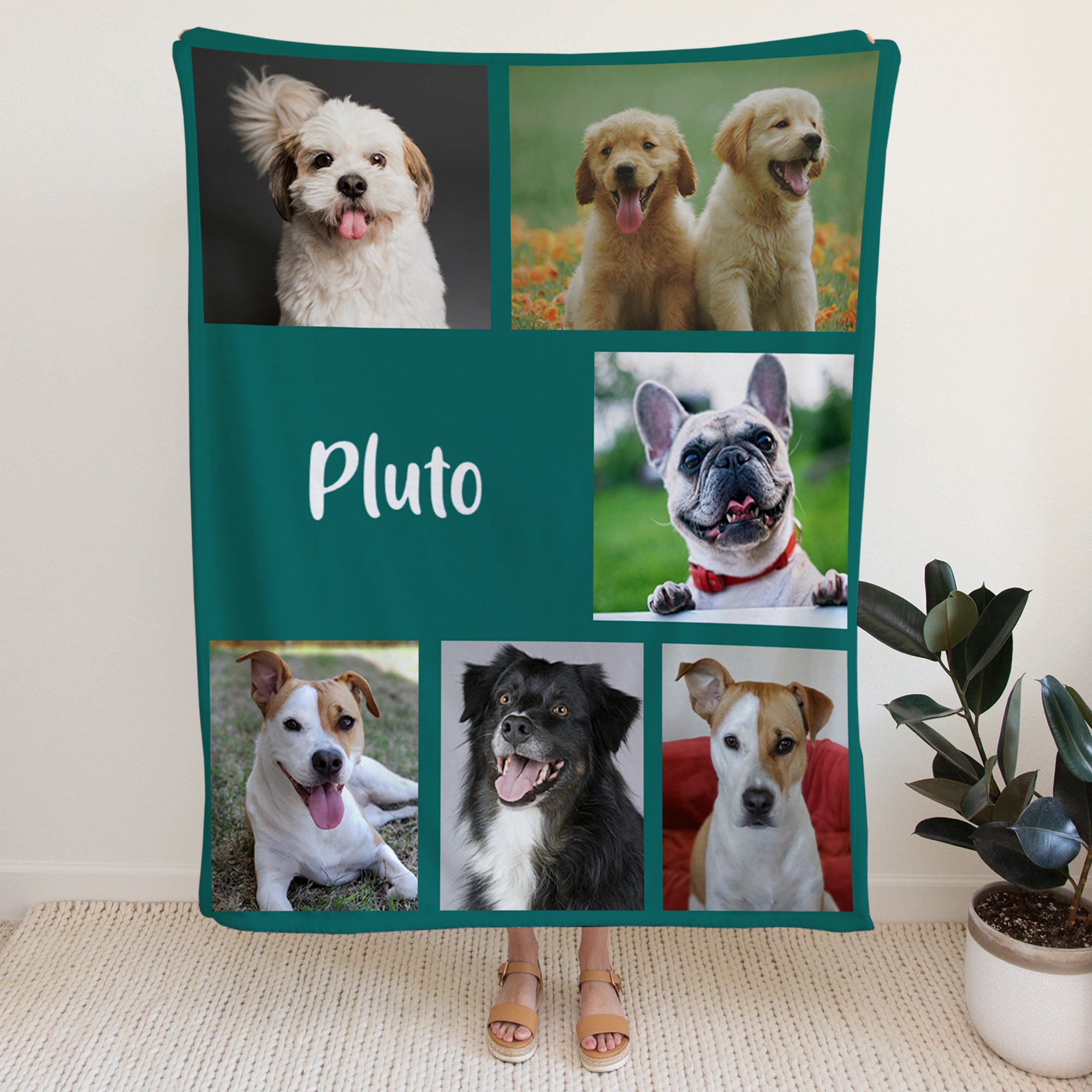Multi Collage Photo Cozy Fleece Blanket – 60 x 80