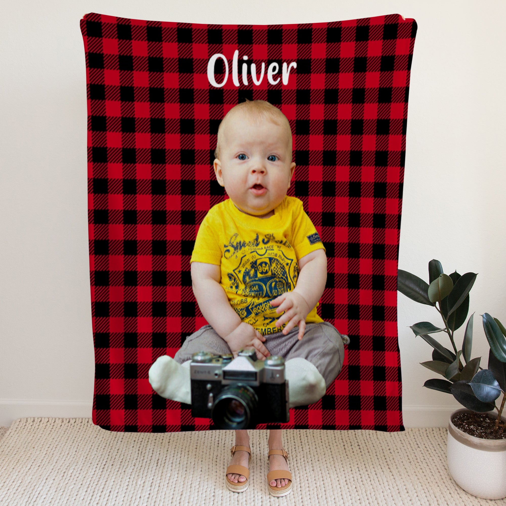 Personalized Photo Cozy Fleece Blanket – 50 x 60