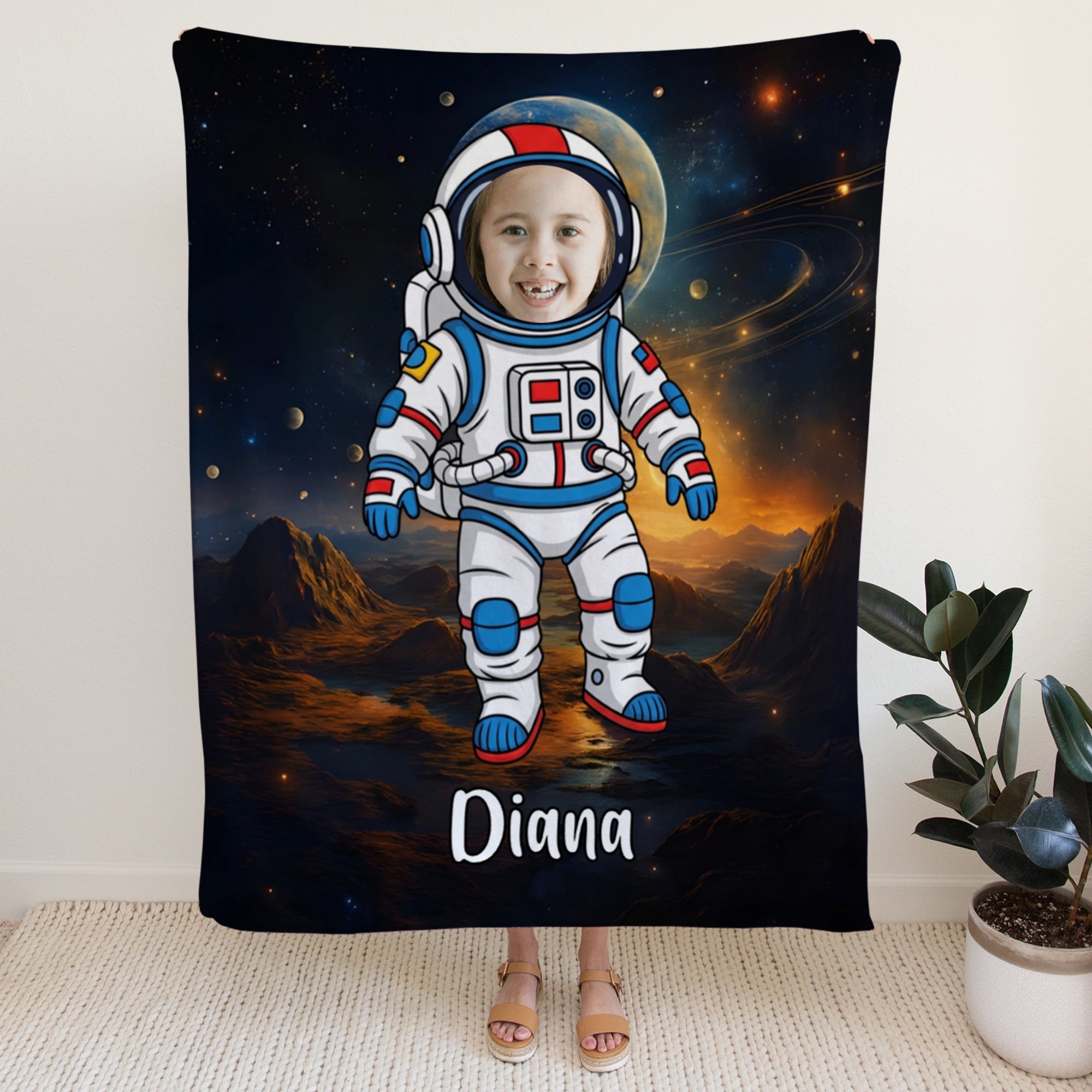 Astronaut Cozy Fleece Blanket – 50 x 60