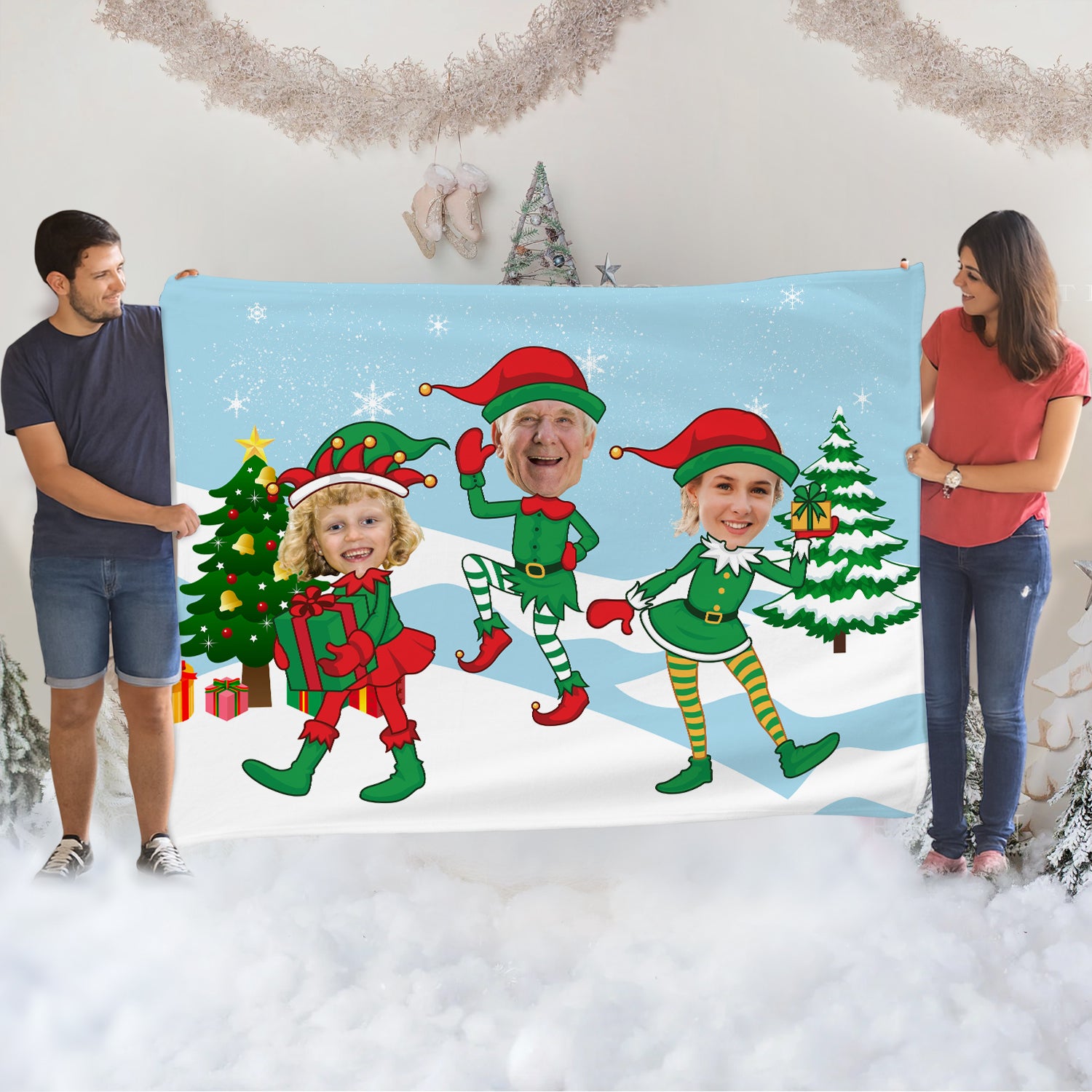 ELF Family Cozy Fleece Blanket – 60 x 80