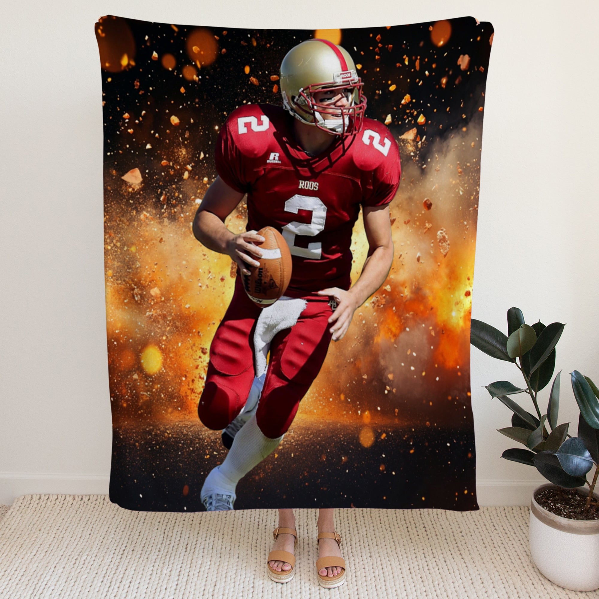 Sports Photo Cozy Fleece Blanket – 60 x 80
