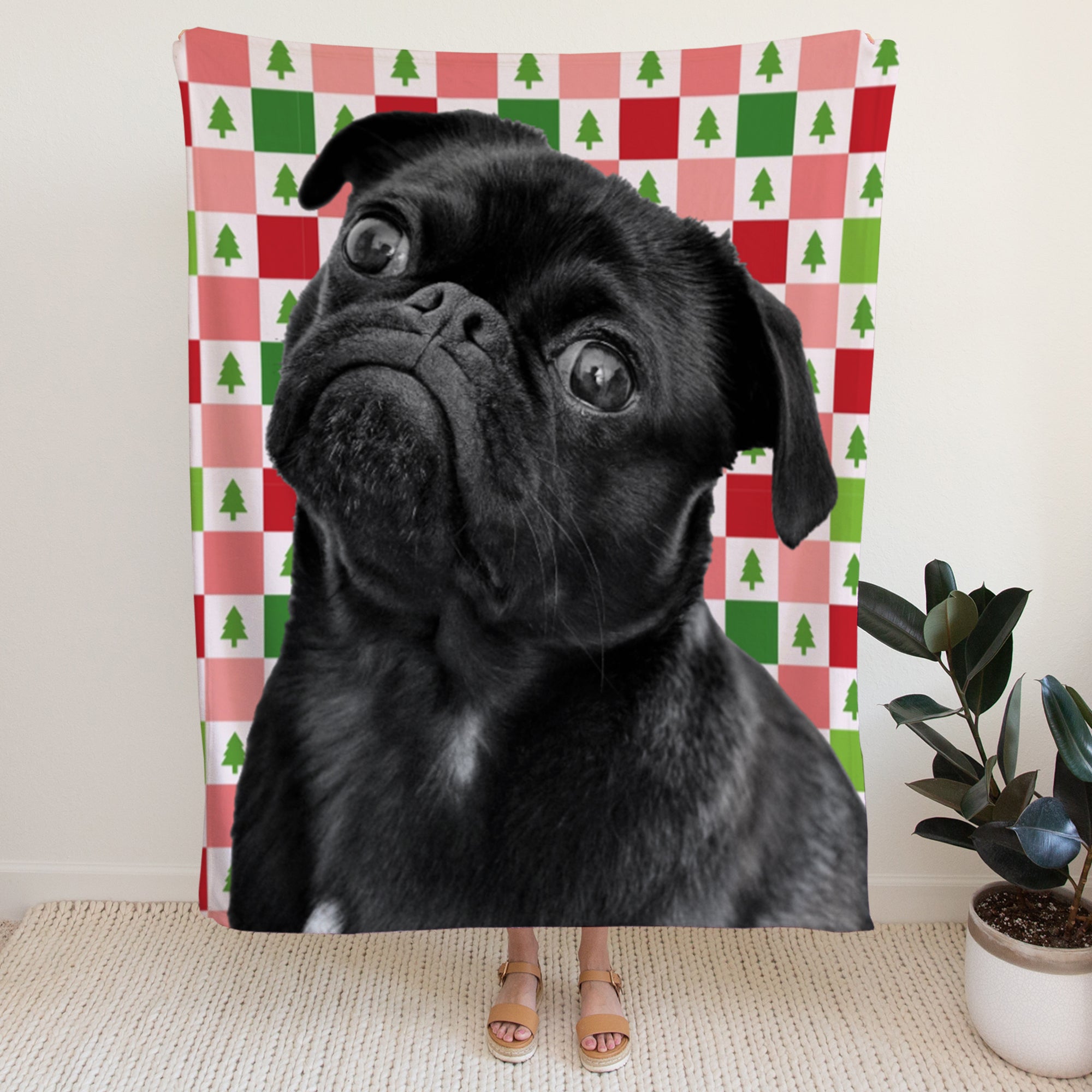 Personalized Photo Cozy Fleece Blanket – 50 x 60