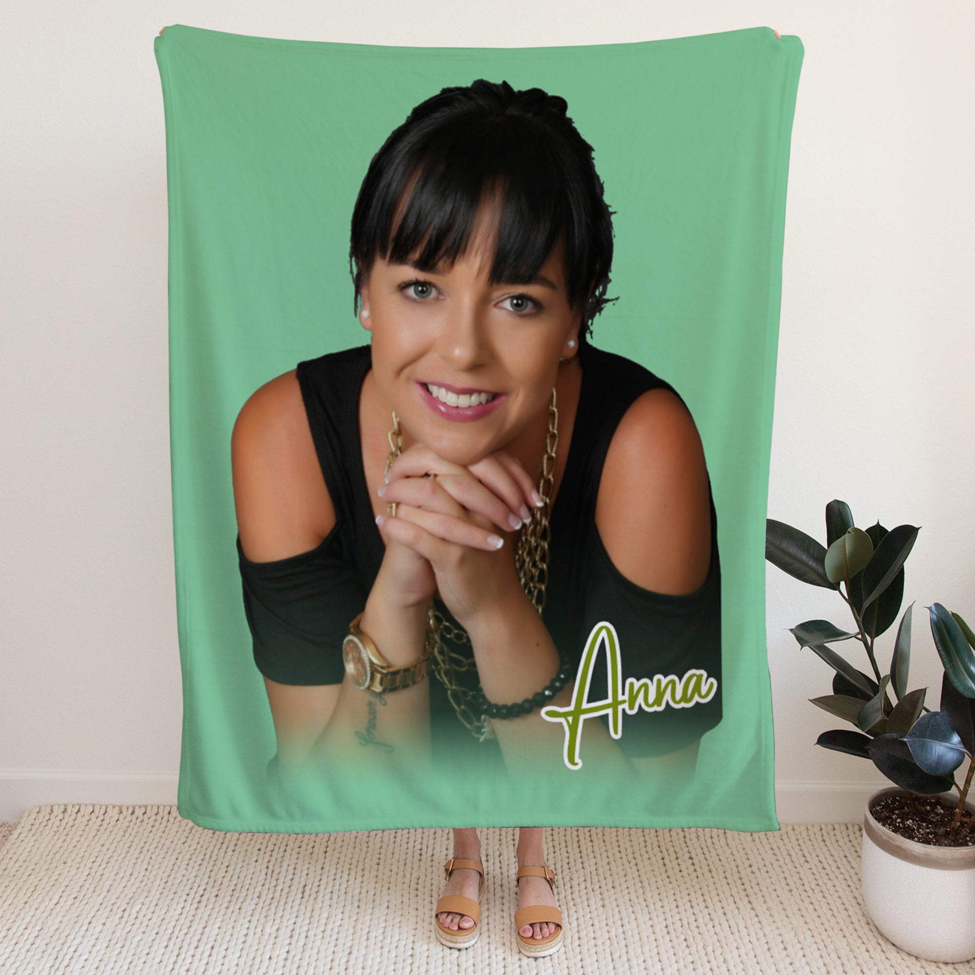 Custom Photo Cozy Fleece Blanket – 50 x 60