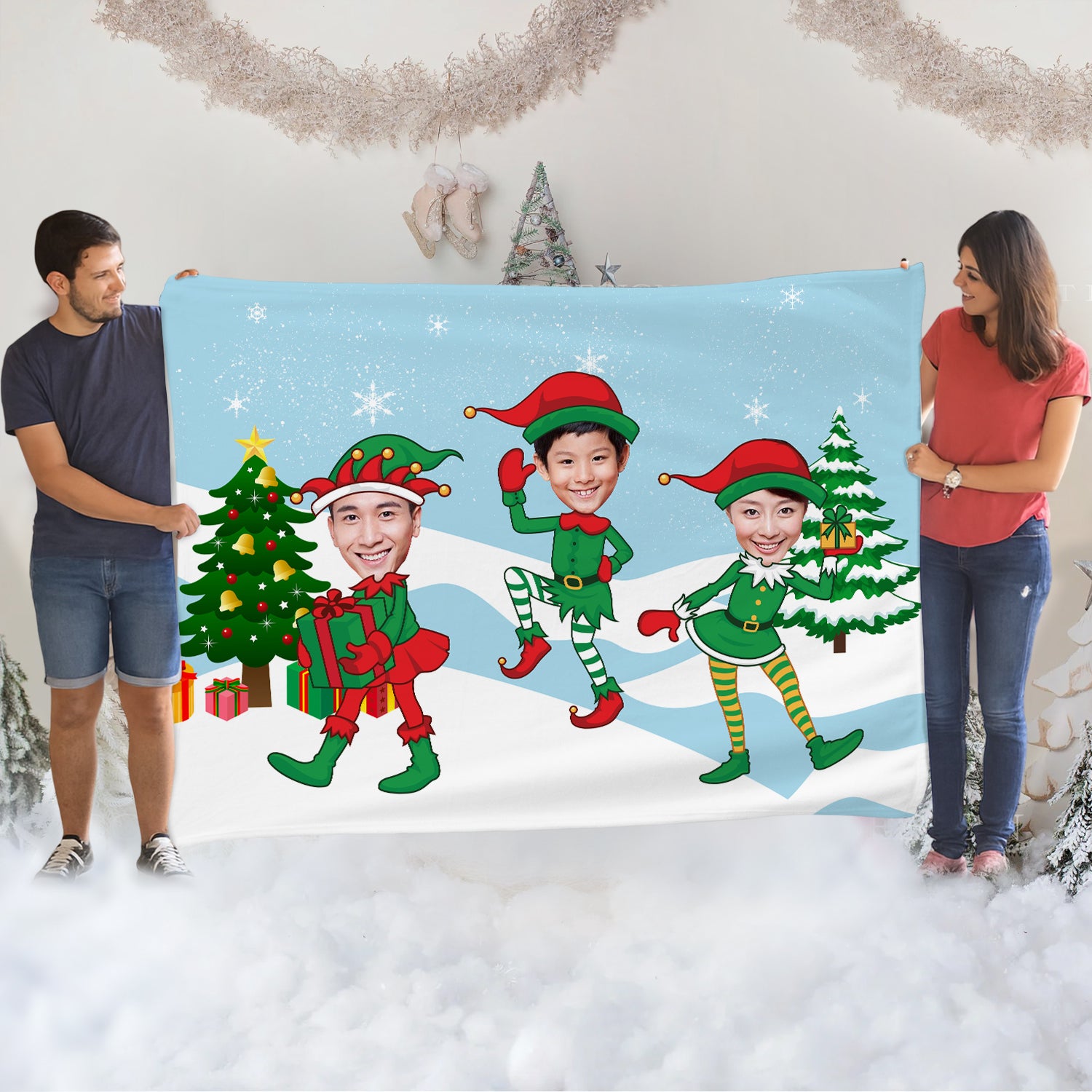 ELF Family Cozy Fleece Blanket – 60 x 80