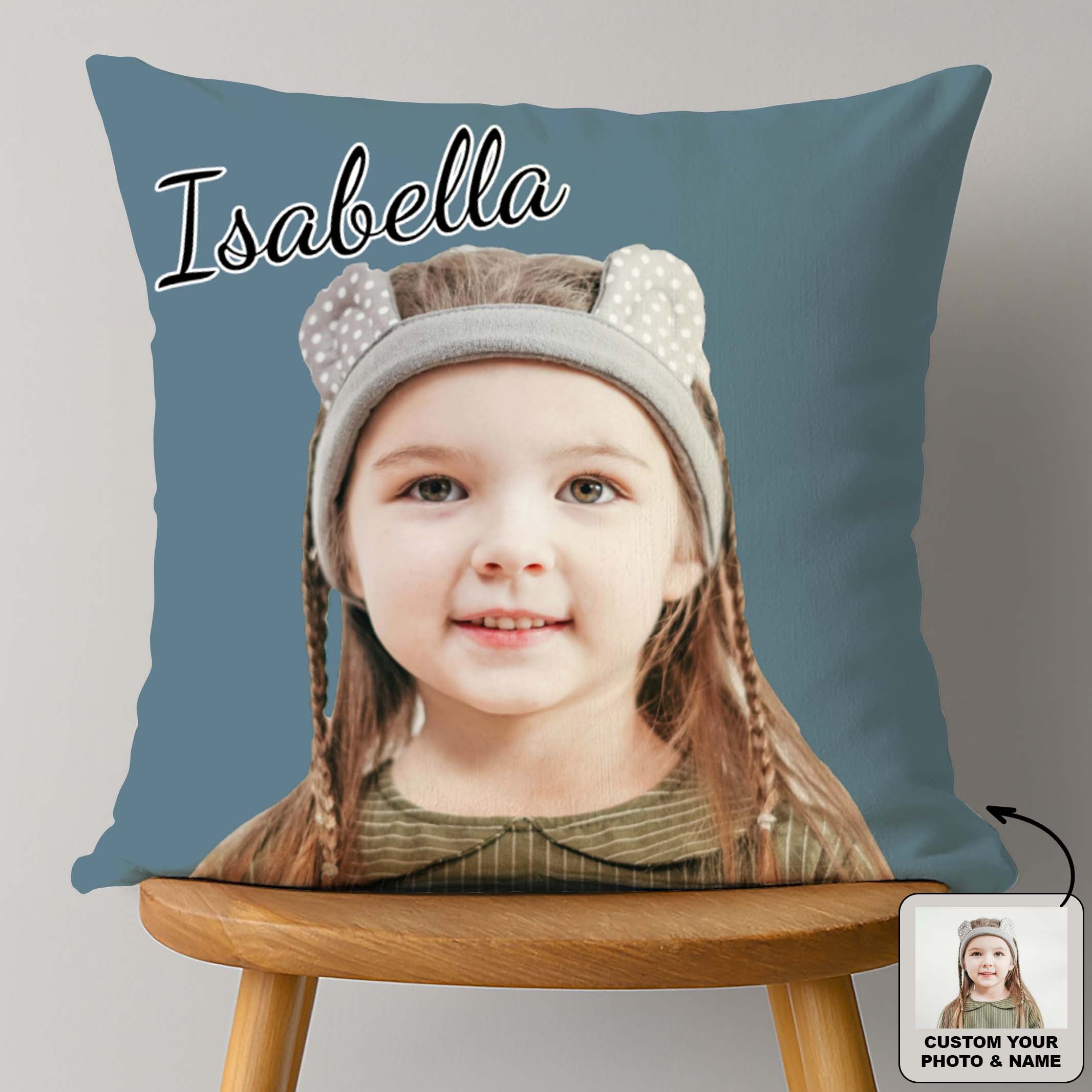 Personalized Pet Photo Spun Polyester Square Pillow